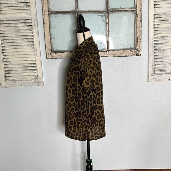 Marc by Marc Jacobs Mens Casual Button Down Shirt Pantherl Print Green Small - Picture 4 of 11